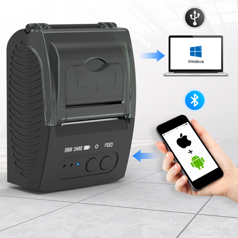 Bluetooth Portable Thermal Receipt Printer 58Mm - طابعة حرارية محمولة بتقنية البلوتوث مقاس