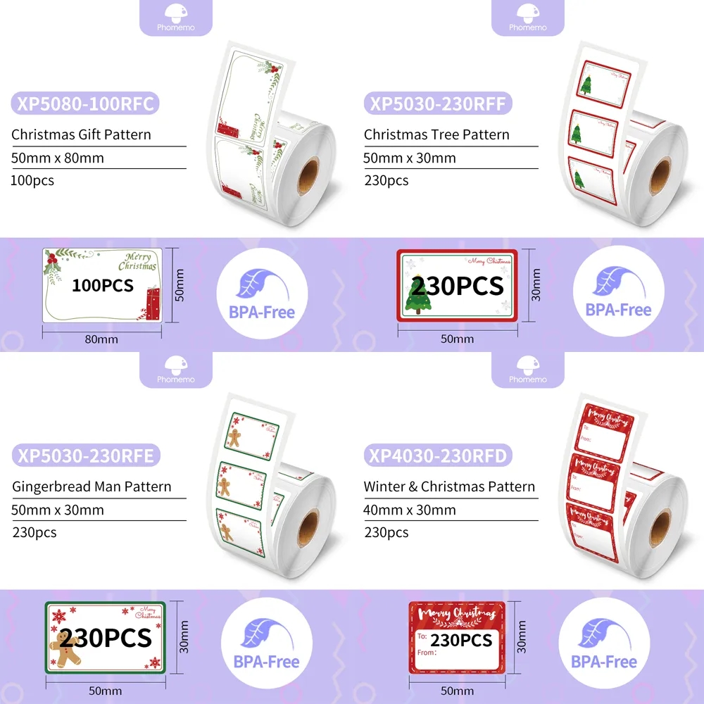 Round Sticker Thermal Labels Colored - ورق لاصق Phomemo لصانع طابعة الملصقات