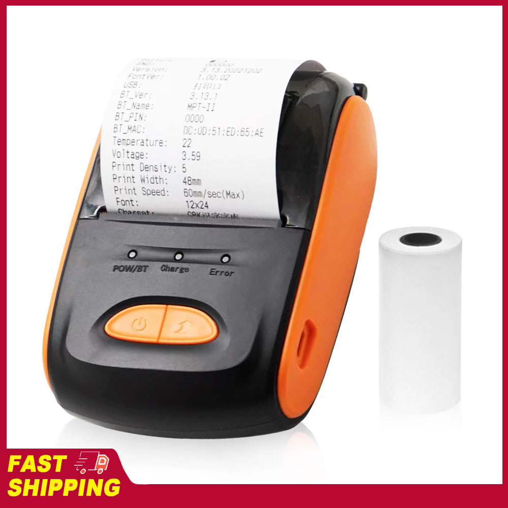 Bluetooth Portable Thermal Receipt Printer 58Mm - طابعة إيصالات محمولة لاسلكية بتقنية البلوتوث