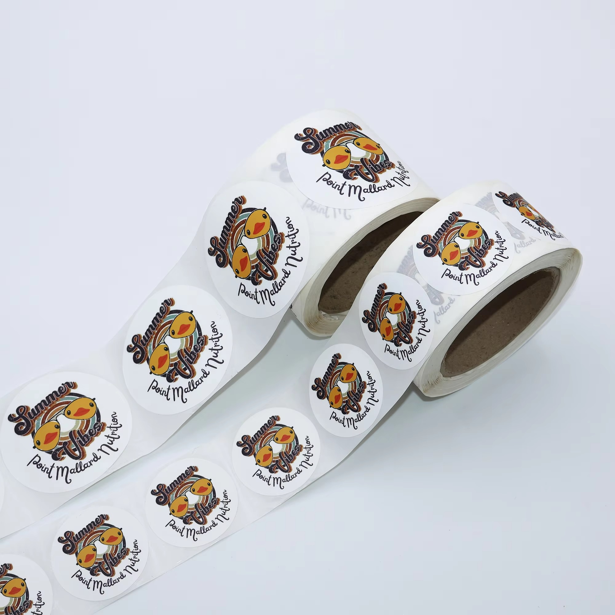 Round Sticker Thermal Labels Colored - ملصقات ملصقات حرارية مخصصة بألوان قوس