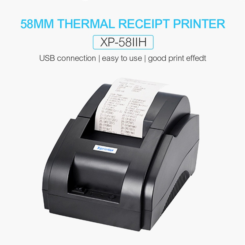 Bluetooth Portable Thermal Receipt Printer 58Mm - طابعة إيصالات حرارية محمولة صغيرة XP-58IIH،