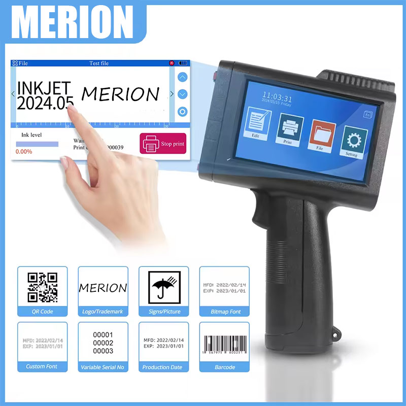 Handheld Inkjet Date Code Printer Gun - طابعة نافثة للحبر محمولة باليد مقاس