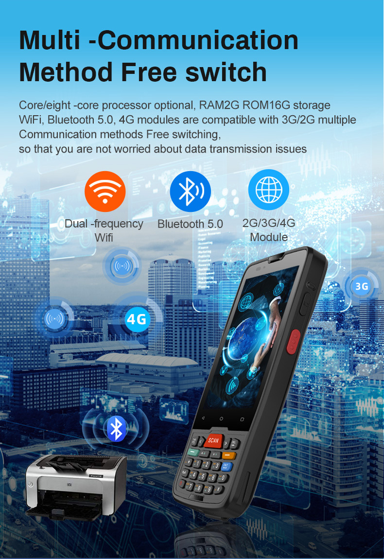 جديد 4.0 بوصة Ip65 أندرويد 9.0 - مراجعة Handheld Pda Scanner Android Barcode وسعره
