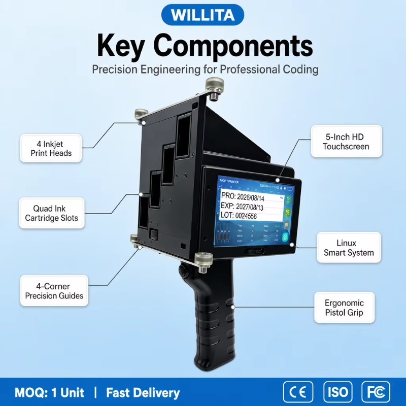 طابعة نفث الحبر المحمولة TIJ ب - مراجعة Handheld Inkjet Date Code Printer Gun وسعره