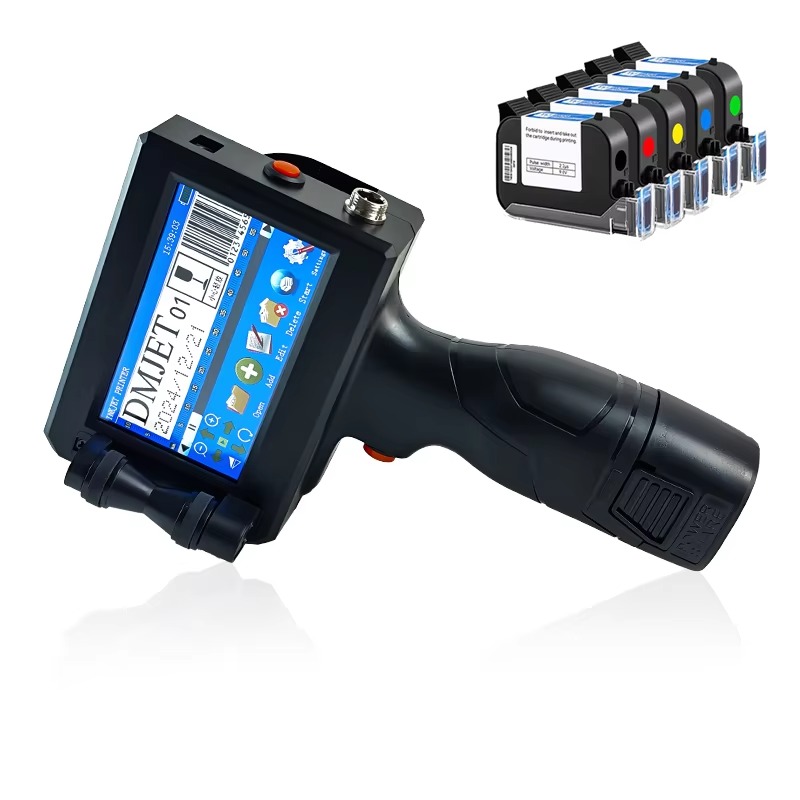 طابعة نافثة للحبر محمولة باليد - مراجعة Handheld Inkjet Date Code Printer Gun وسعره