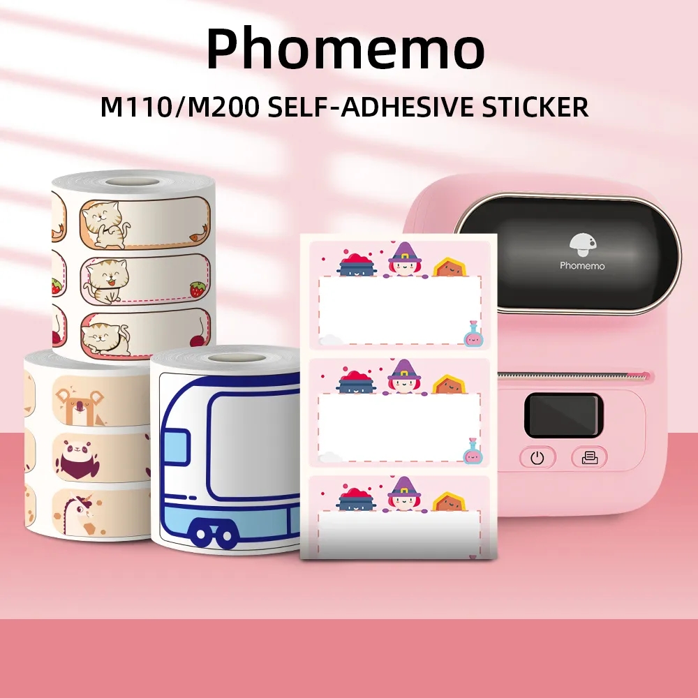 ورق لاصق Phomemo لصانع طابعة ا - مراجعة Round Sticker Thermal Labels Colored وسعره