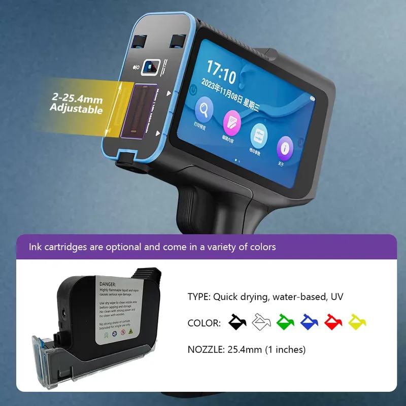 طابعة نفث الحبر المحمولة A9 بب - مراجعة Handheld Inkjet Date Code Printer Gun وسعره