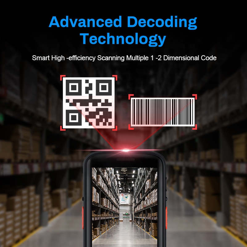 أندرويد 9.0 4G NFC وعرة لاسلكي - مراجعة Handheld Pda Scanner Android Barcode وسعره