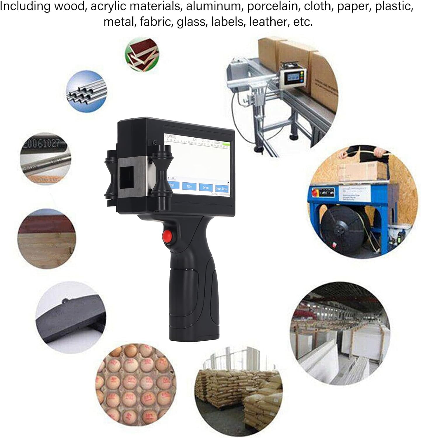 مسدس طابعة نافثة للحبر محمول،  - مراجعة Handheld Inkjet Date Code Printer Gun وسعره