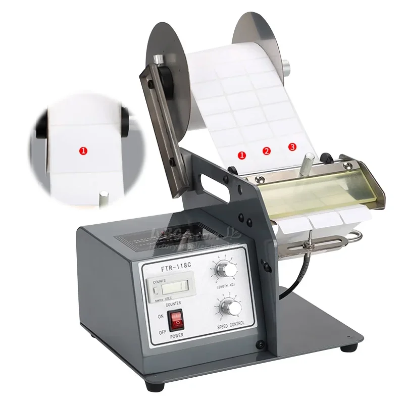 الألياف التعريفي بطاقة لاصقة ت - مراجعة Label Dispenser Electric Peel Machine وسعره