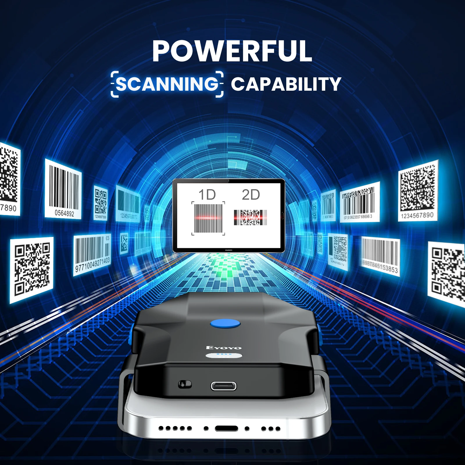Eyoyo المحمولة بلوتوث ماسح الب - مراجعة Wireless Barcode Scanner 2D Qr Laser وسعره