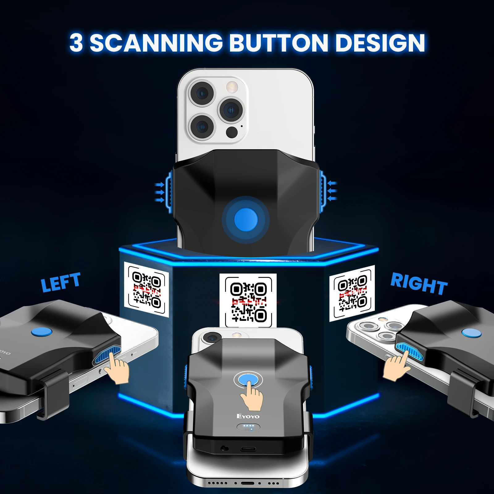 Eyoyo المحمولة بلوتوث ماسح الب - مراجعة Wireless Barcode Scanner 2D Qr Laser وسعره