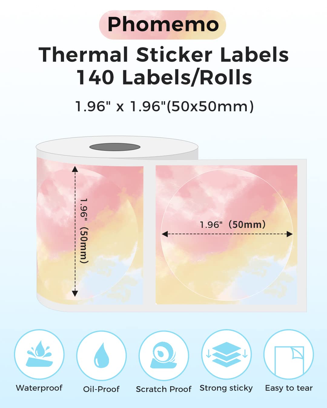 ملصقات حرارية دائرية ملونة M11 - مراجعة Round Sticker Thermal Labels Colored وسعره