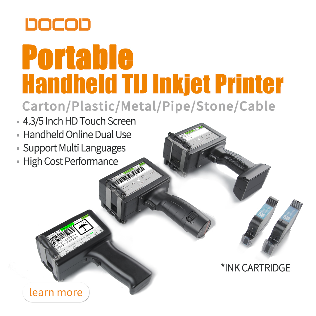 طابعة نافثة للحبر محمولة باليد - مراجعة Handheld Inkjet Date Code Printer Gun وسعره