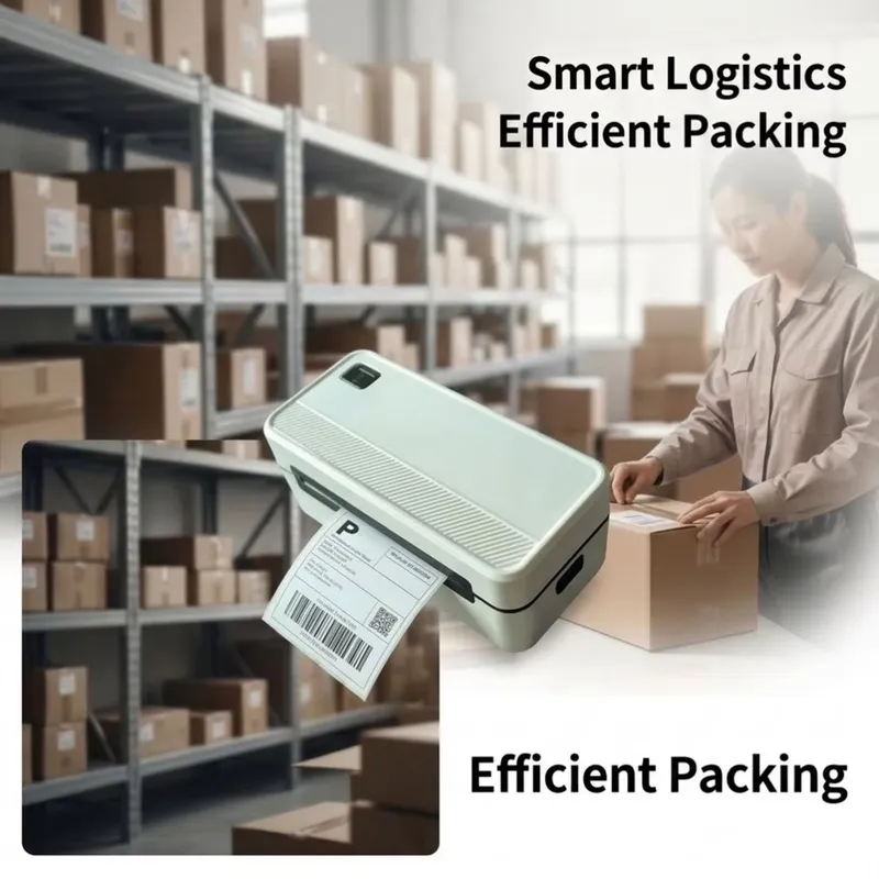 طابعة ملصقات حرارية مقاومة للم - مراجعة Barcode Printer Direct Thermal 110Mm وسعره