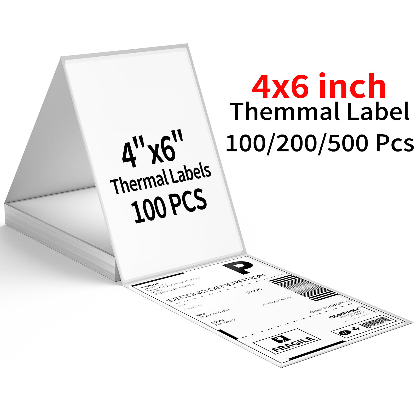 ورق ملصقات حرارية مقاس 4×6 بوص - مراجعة Thermal Shipping Label Roll 4X6 500 وسعره