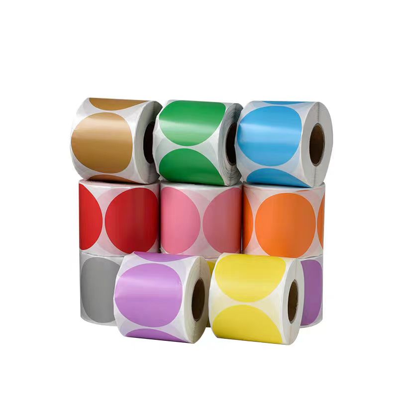 ملصقات حرارية دائرية ملونة، مق - مراجعة Round Sticker Thermal Labels Colored وسعره