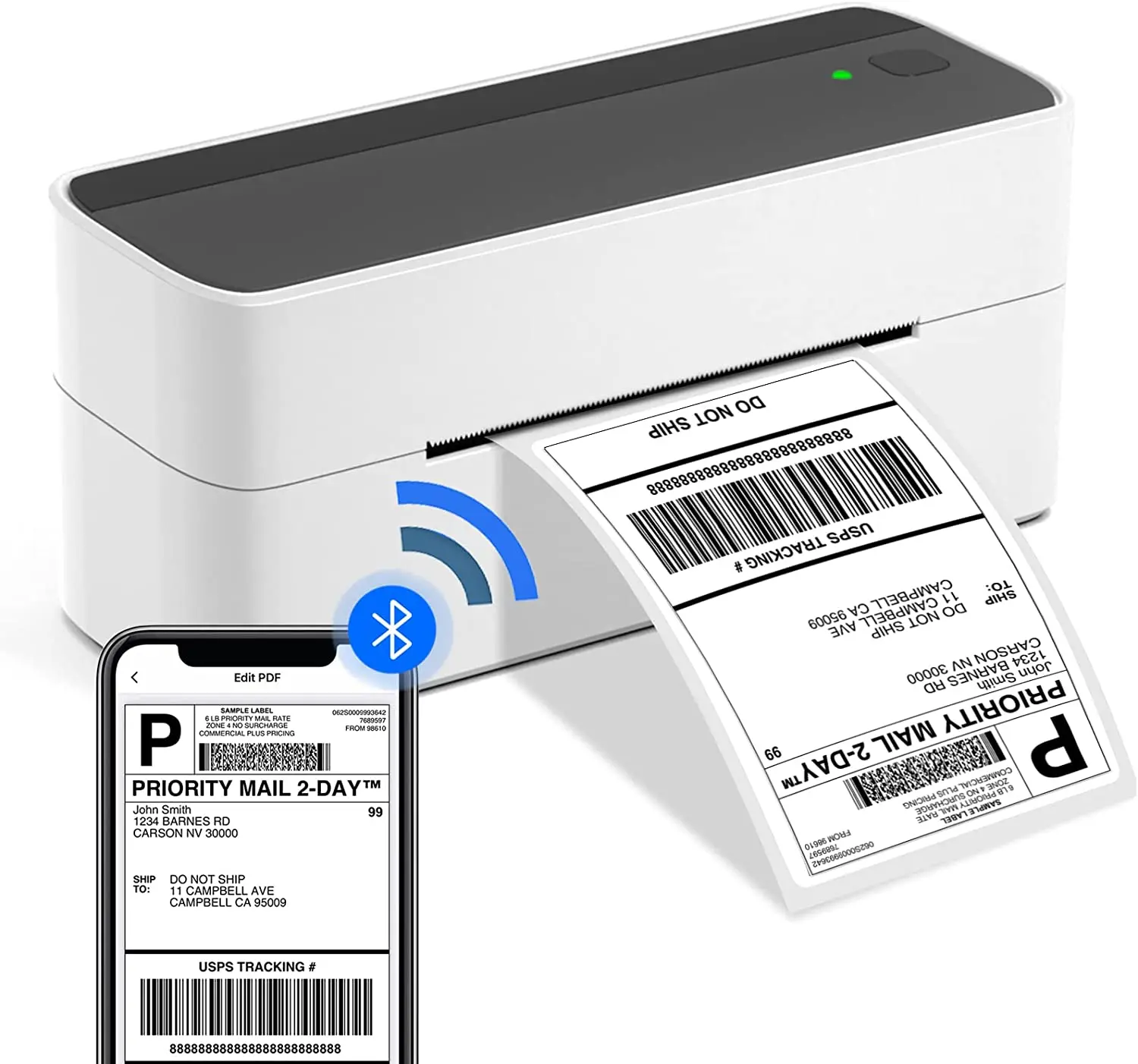 طابعة حرارية متعددة الوظائف Ph - مراجعة Thermal Label Printer 4X6 Shipping وسعره