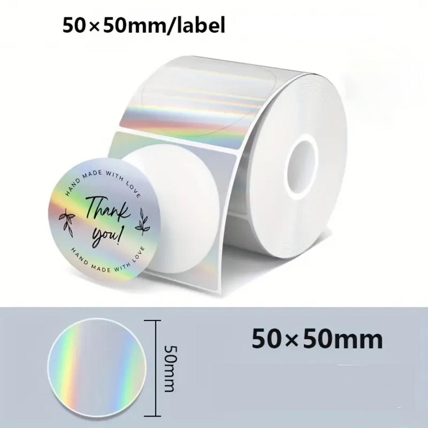 4 لفات من الملصقات الحرارية ال - مراجعة Round Sticker Thermal Labels Colored وسعره