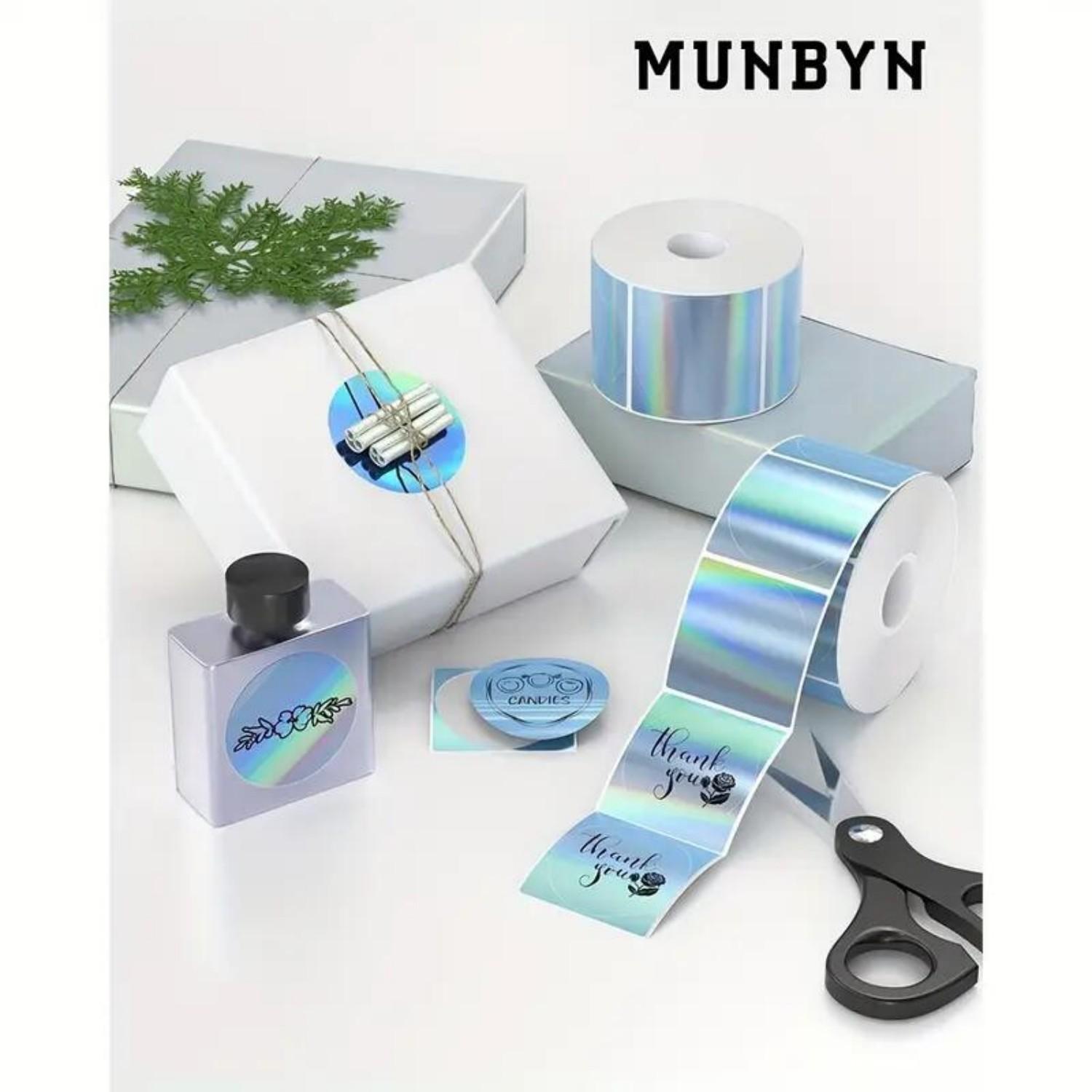 4 لفات من الملصقات الحرارية ال - مراجعة Round Sticker Thermal Labels Colored وسعره