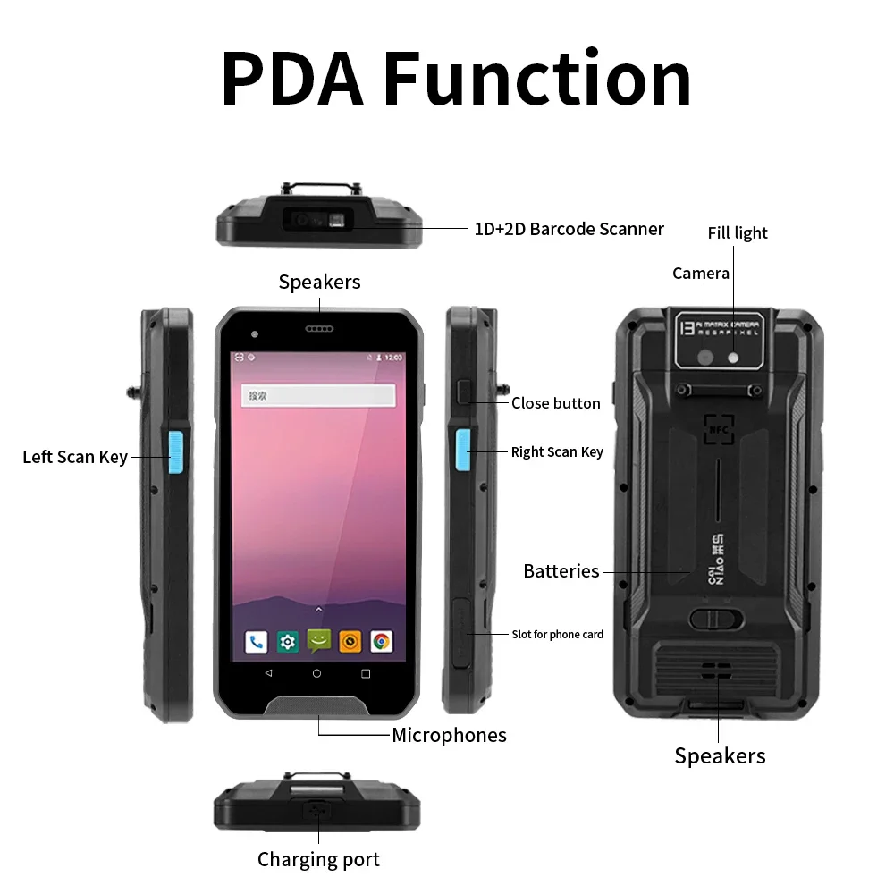 2026 جهاز أندرويد 9.0 IP67 جام - مراجعة Handheld Pda Scanner Android Barcode وسعره