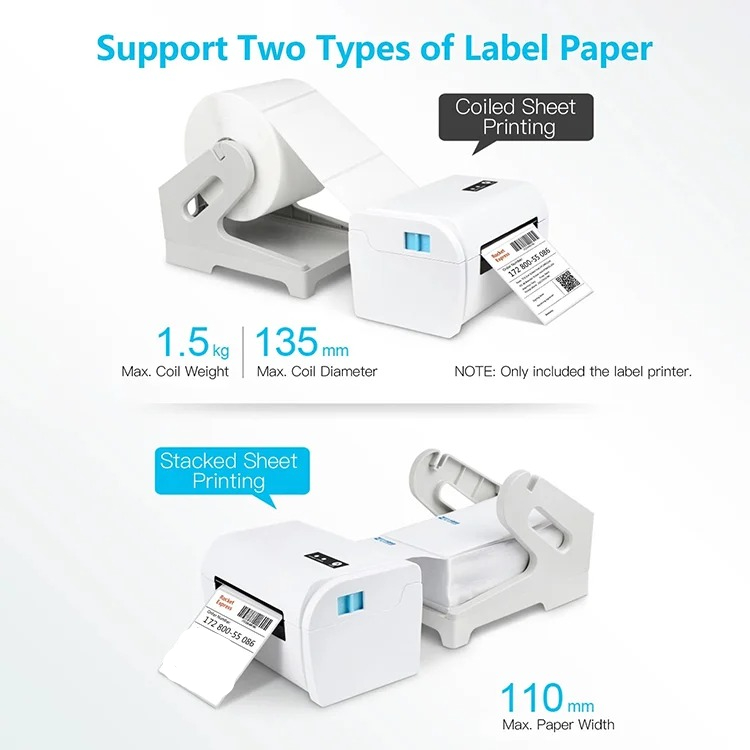 طابعة باركود حرارية مباشرة 110 - مراجعة Barcode Printer Direct Thermal 110Mm وسعره
