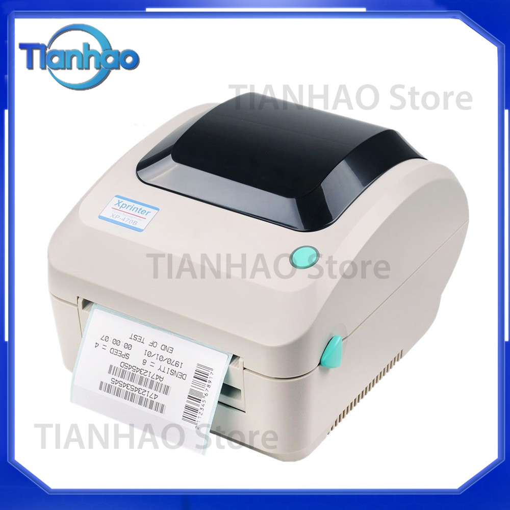طابعة ملصقات حرارية XP-470B من - مراجعة Thermal Label Printer 4X6 Shipping وسعره