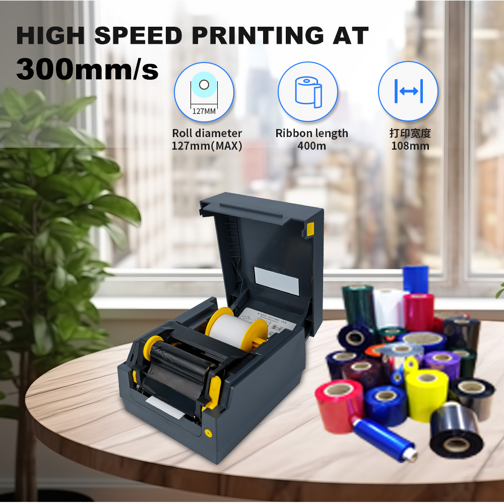 طابعة ملصقات حرارية 110 مم لطب - مراجعة Thermal Label Printer 4X6 Shipping وسعره
