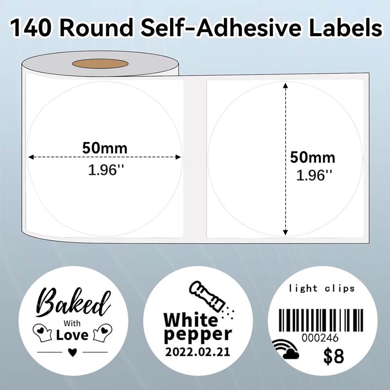 لفافة ملصقات حرارية دائرية مقا - مراجعة Round Sticker Thermal Labels Colored وسعره