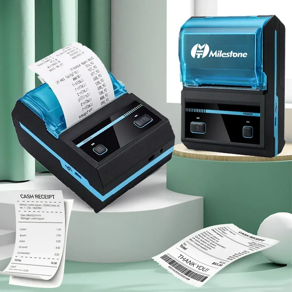 طابعة حرارية بلوتوث 58 ملم محم - مراجعة Bluetooth Portable Thermal Receipt Printer 58Mm وسعره