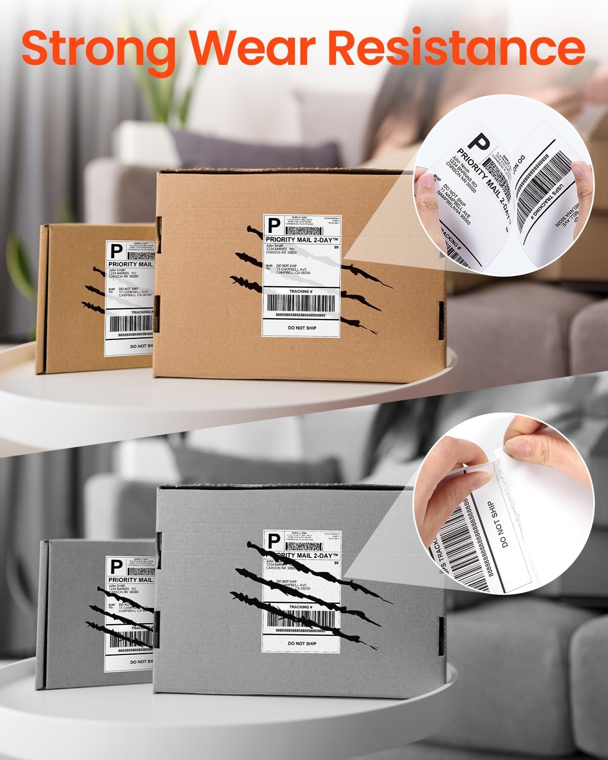 ملصقات شحن حرارية بيضاء مقاس 4 - مراجعة Thermal Label Printer 4X6 Shipping وسعره