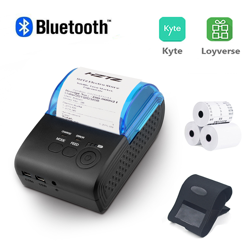 طابعة محمولة صغيرة تعمل بالبلو - مراجعة Bluetooth Portable Thermal Receipt Printer 58Mm وسعره