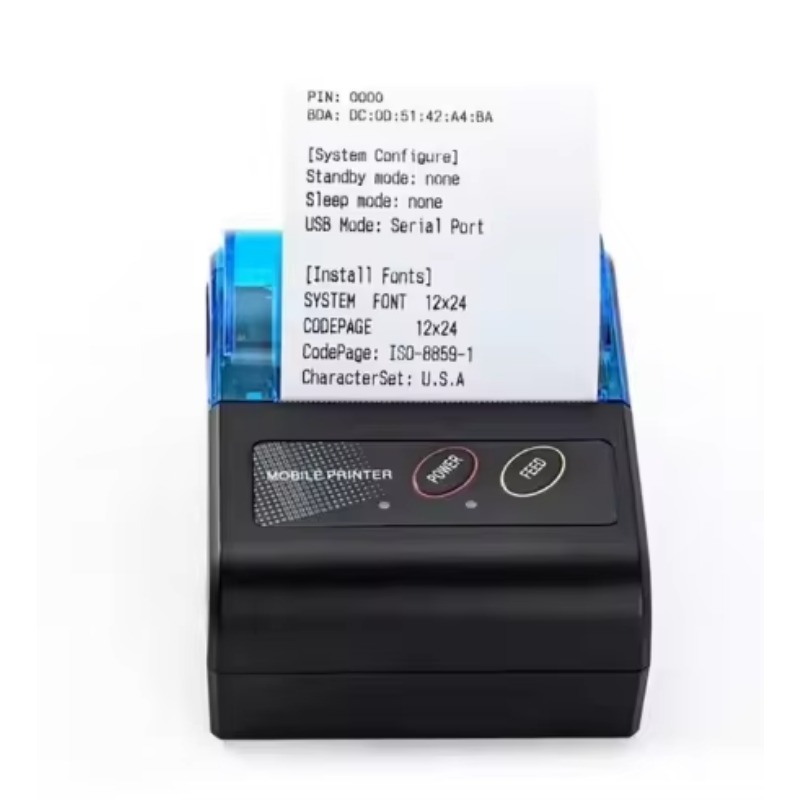 آلة طابعة حرارية محمولة 58 مم  - مراجعة Bluetooth Portable Thermal Receipt Printer 58Mm وسعره
