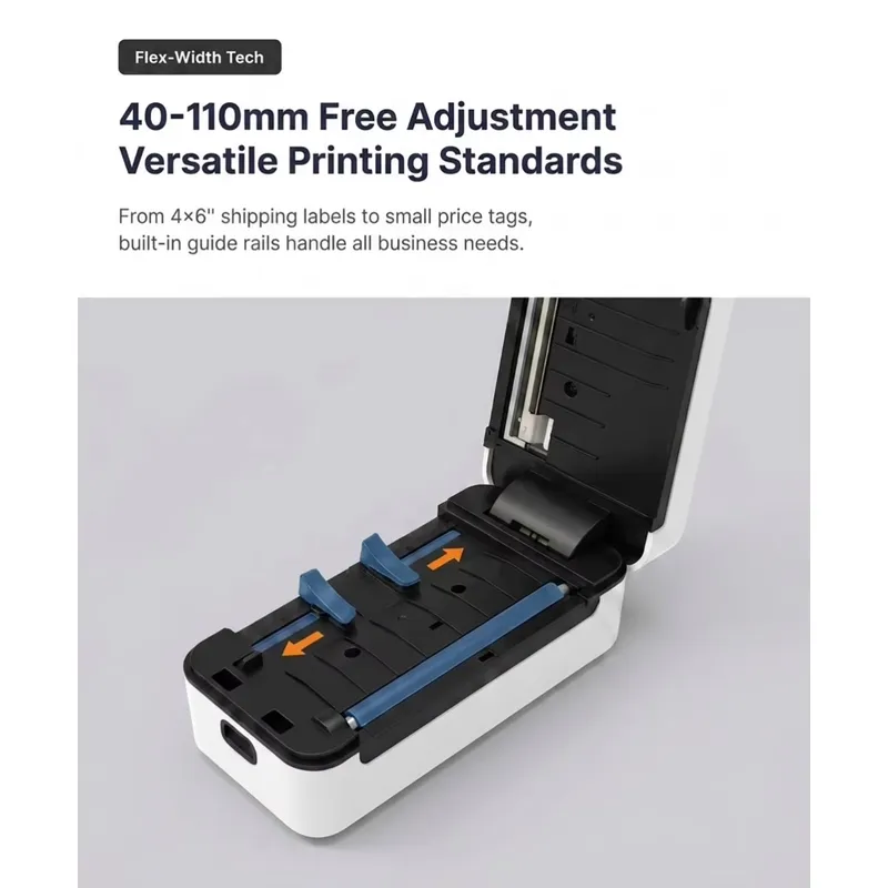 طابعة ملصقات حرارية مقاومة للم - مراجعة Barcode Printer Direct Thermal 110Mm وسعره