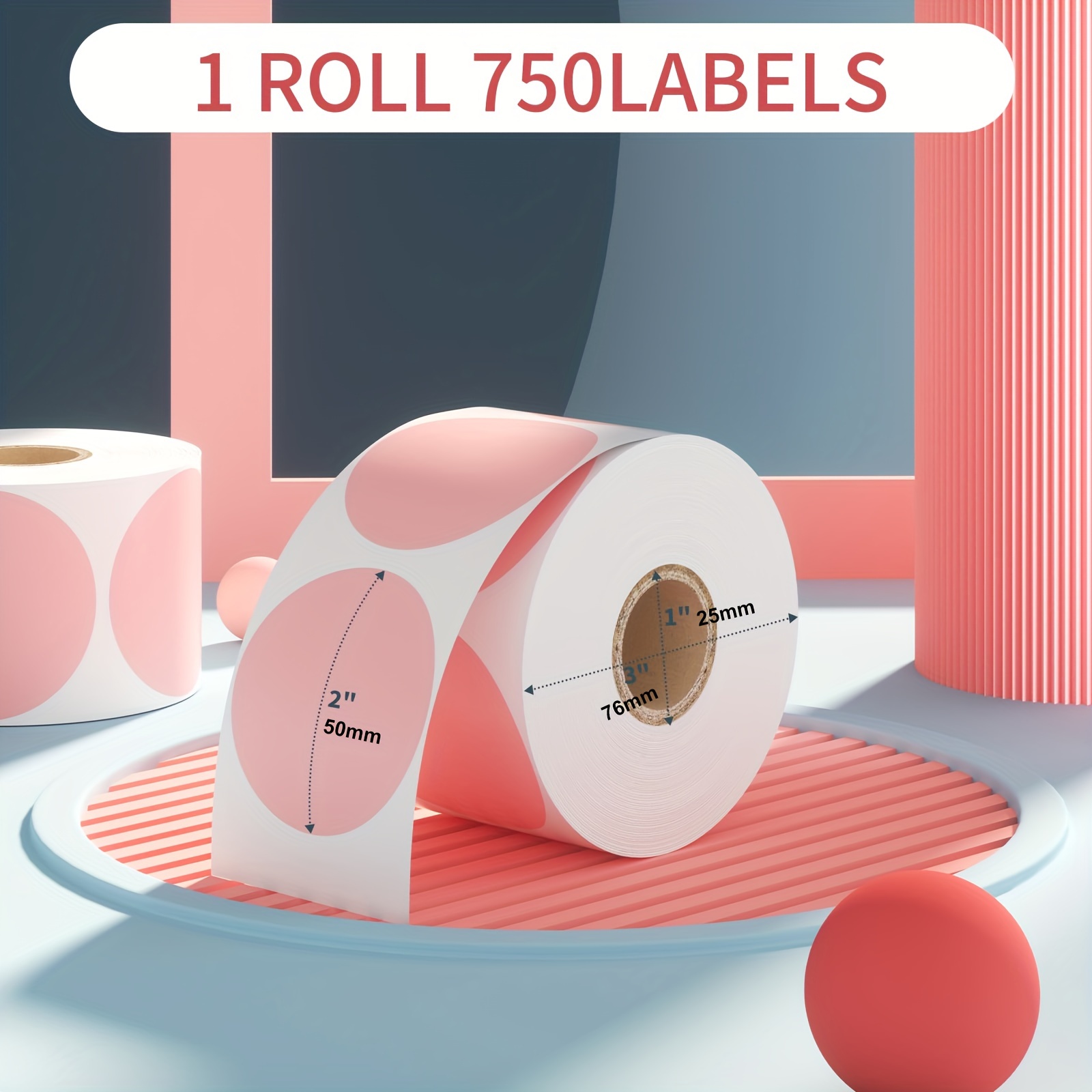 ملصقات دائرية حرارية ملونة مقا - مراجعة Round Sticker Thermal Labels Colored وسعره