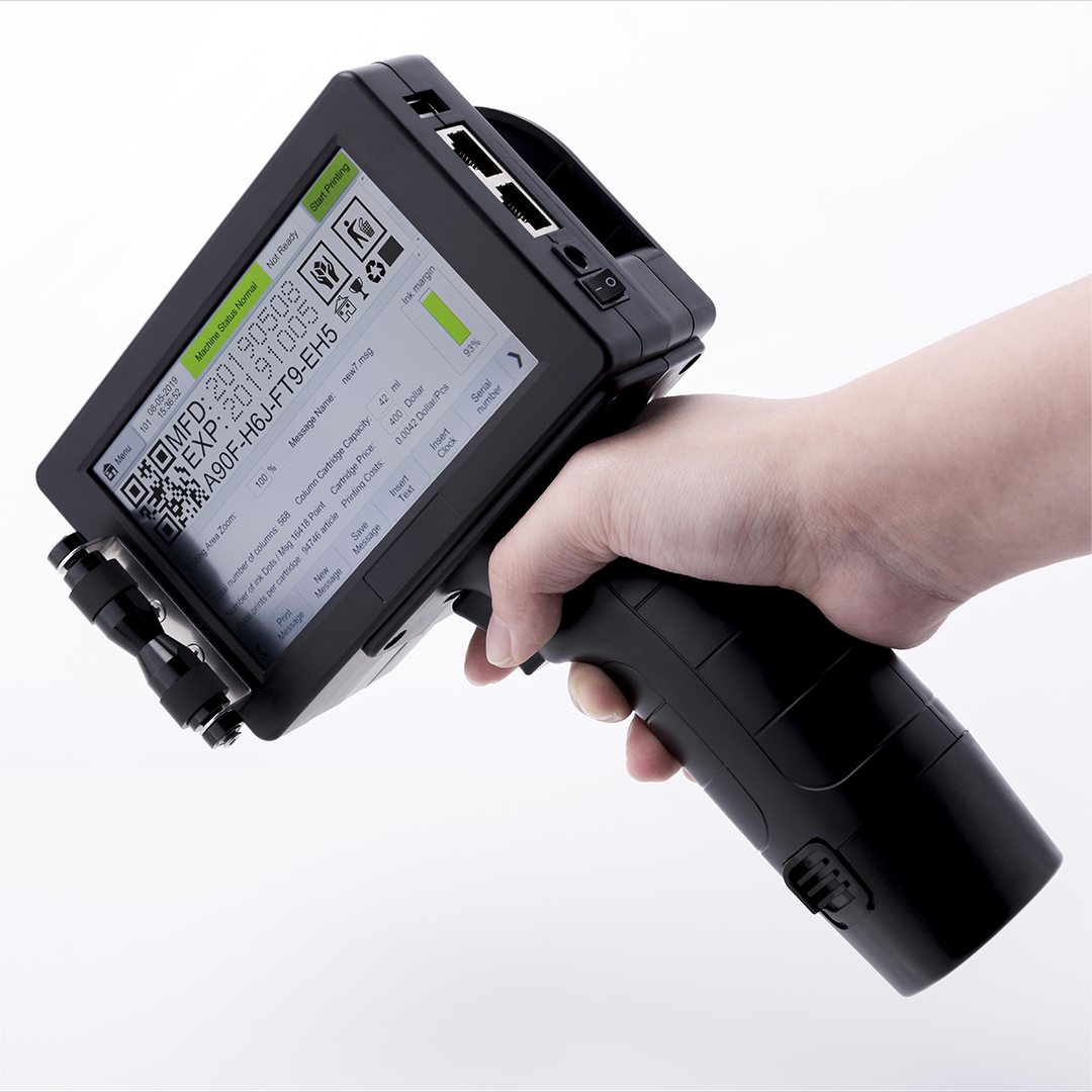 طابعة DOCOD G100 المحمولة بحجم - مراجعة Handheld Inkjet Date Code Printer Gun وسعره