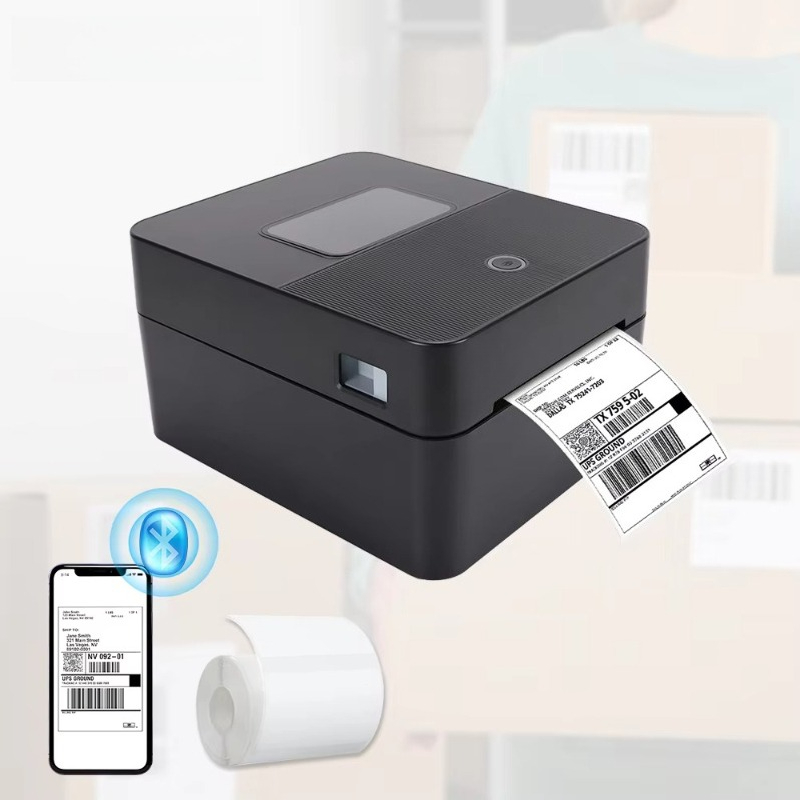 طابعة ملصقات الشحن الحرارية ال - مراجعة Barcode Printer Direct Thermal 110Mm وسعره