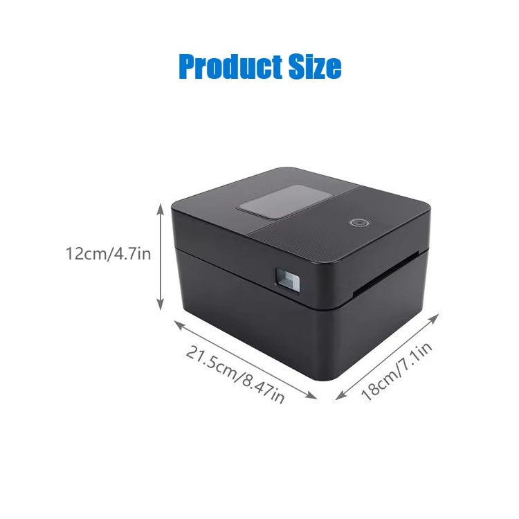 طابعة ملصقات الشحن الحرارية ال - مراجعة Barcode Printer Direct Thermal 110Mm وسعره
