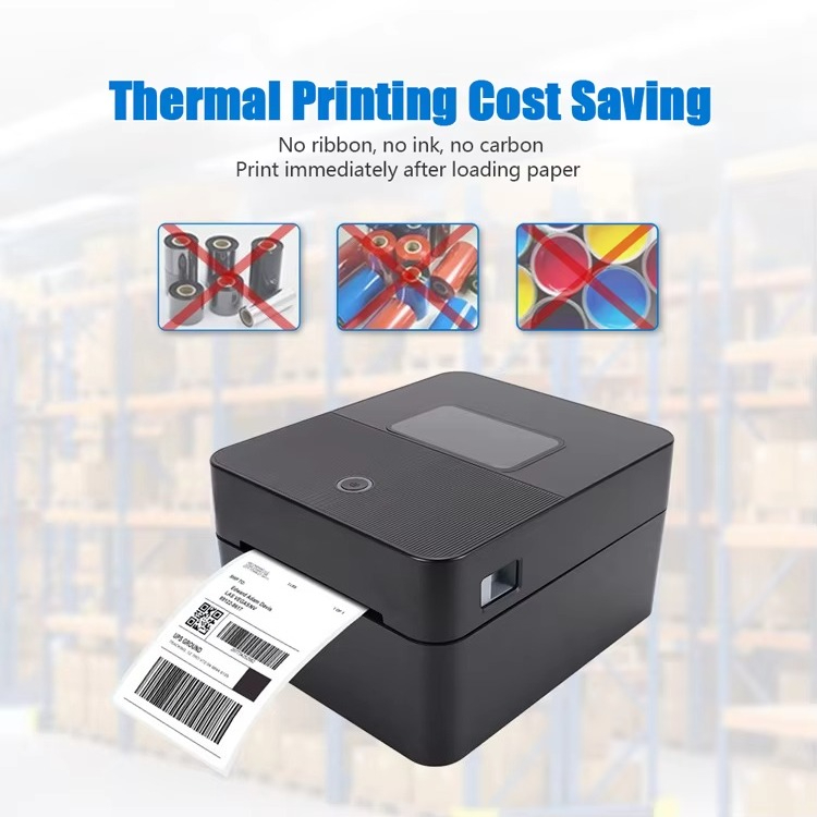 طابعة ملصقات الشحن الحرارية ال - مراجعة Barcode Printer Direct Thermal 110Mm وسعره