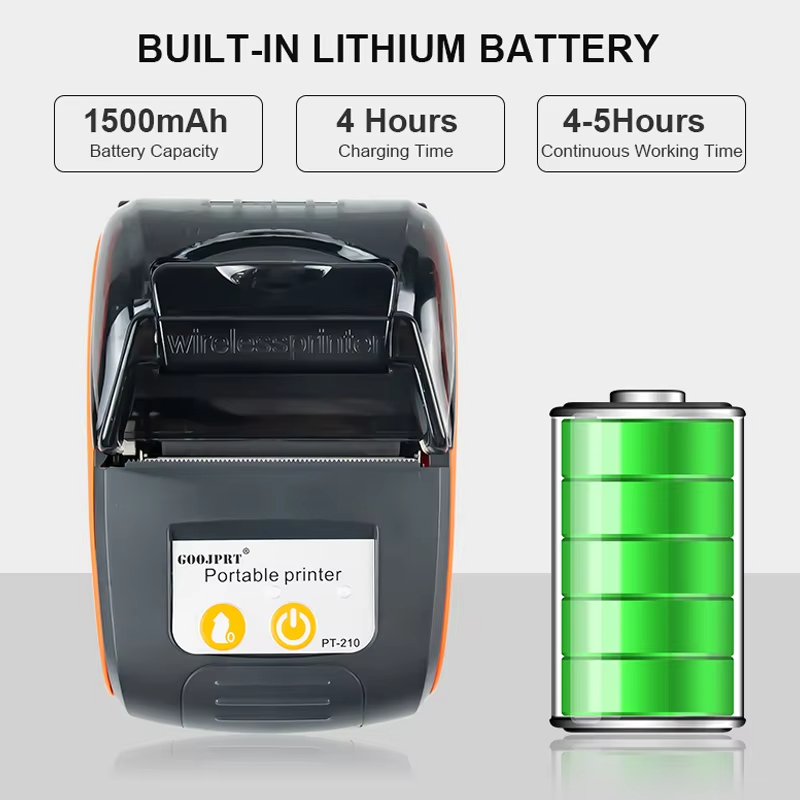 طابعة حرارية محمولة صغيرة GOOJ - مراجعة Bluetooth Portable Thermal Receipt Printer 58Mm وسعره