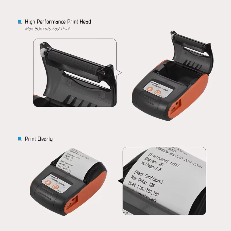 طابعة حرارية محمولة صغيرة GOOJ - مراجعة Bluetooth Portable Thermal Receipt Printer 58Mm وسعره