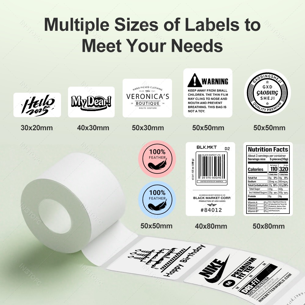 طابعة ملصقات حرارية محمولة Mar - مراجعة Round Sticker Thermal Labels Colored وسعره