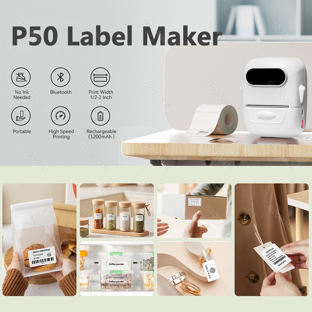 طابعة ملصقات حرارية محمولة Mar - مراجعة Round Sticker Thermal Labels Colored وسعره