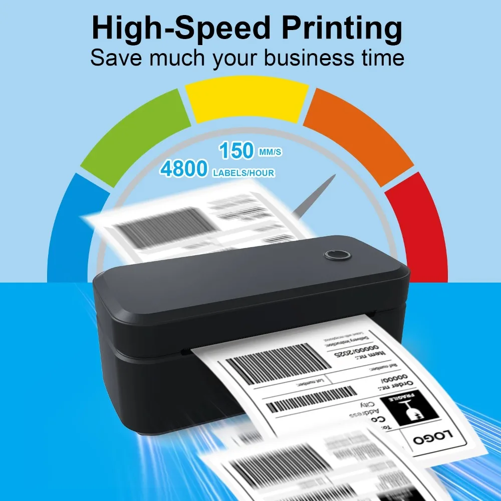 طابعة ملصقات حرارية لاسلكية Ma - مراجعة Thermal Label Printer 4X6 Shipping وسعره