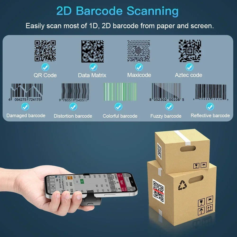 Eyoyo EY-022 2D بلوتوث ماسح ال - مراجعة Wireless Barcode Scanner 2D Qr Laser وسعره