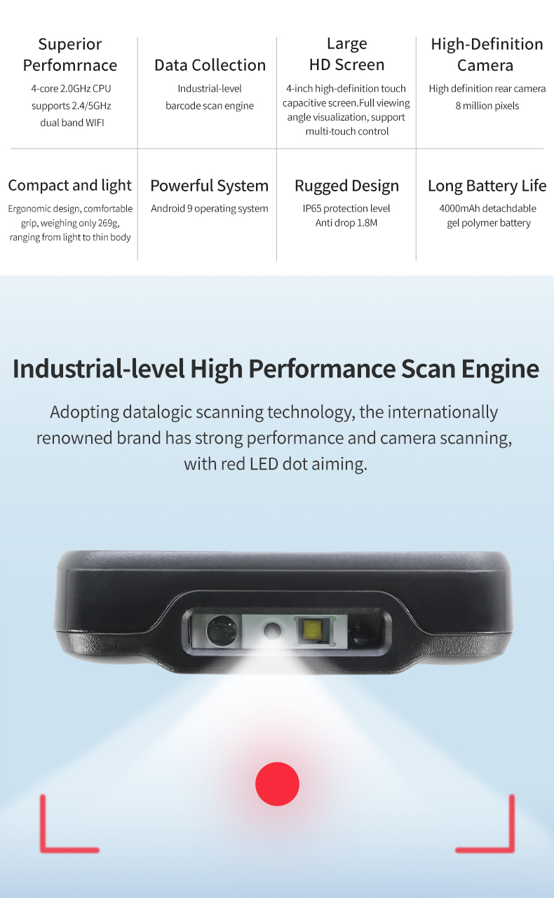 IP65 وعرة MC40-8768 المساعد ال - مراجعة Handheld Pda Scanner Android Barcode وسعره