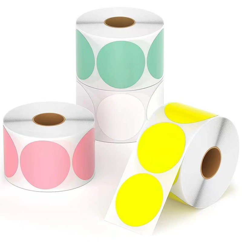 ورق ملصقات حراري ملون مستدير 1 - مراجعة Round Sticker Thermal Labels Colored وسعره
