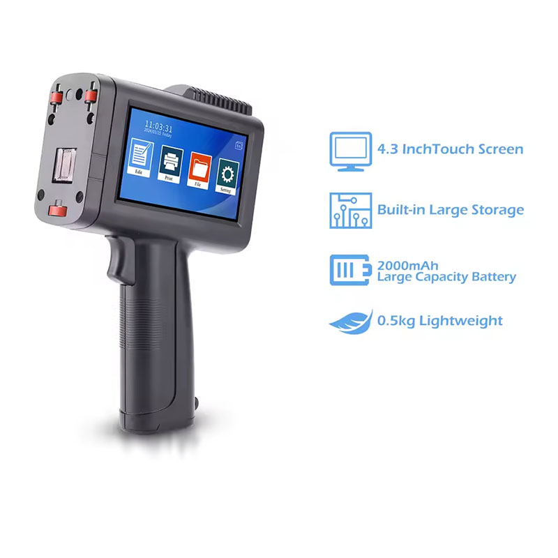 طابعة نافثة للحبر محمولة باليد - مراجعة Handheld Inkjet Date Code Printer Gun وسعره