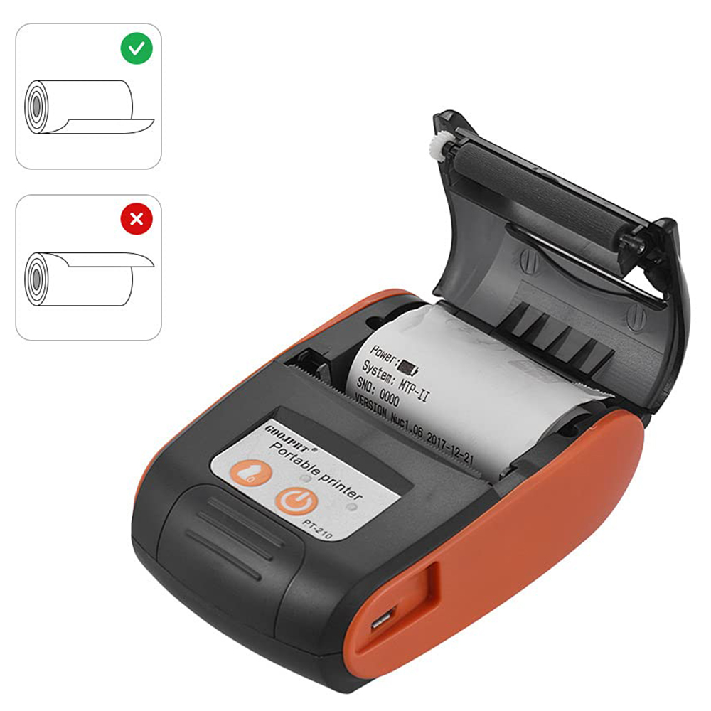 طابعة إيصالات حرارية صغيرة محم - مراجعة Bluetooth Portable Thermal Receipt Printer 58Mm وسعره