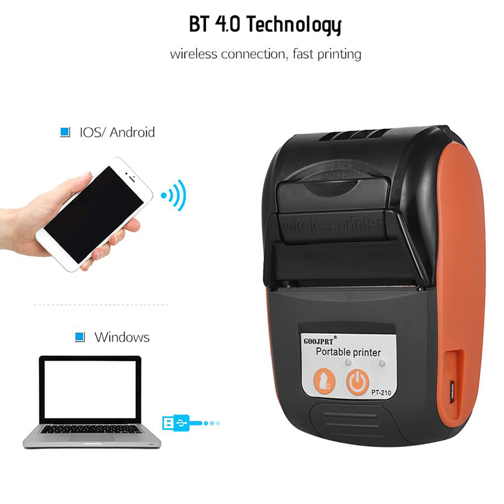 طابعة إيصالات حرارية صغيرة محم - مراجعة Bluetooth Portable Thermal Receipt Printer 58Mm وسعره